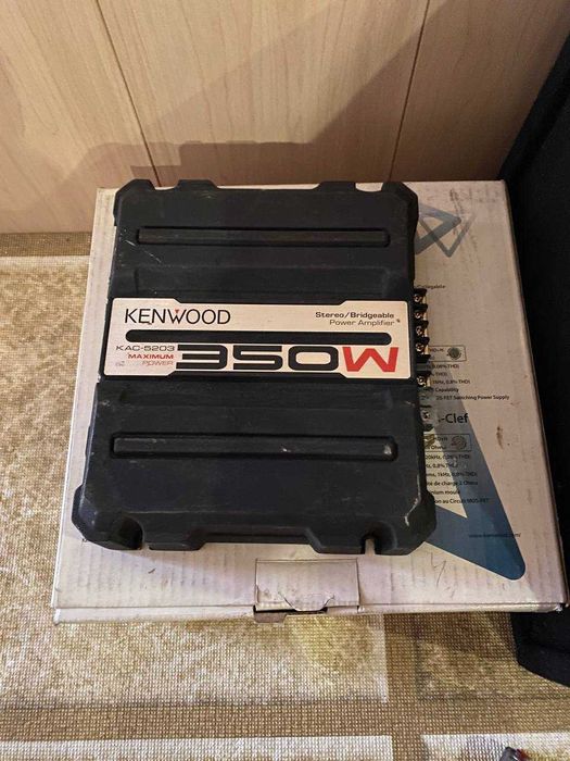 Kenwood 350w усилитель.  JBL 1200w Сабвуфер. Кабель (blaupunkt)