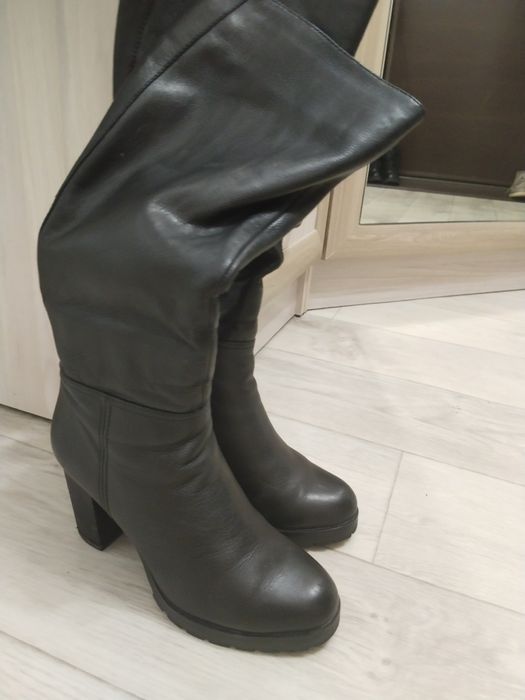 Продам сапоги кожанные