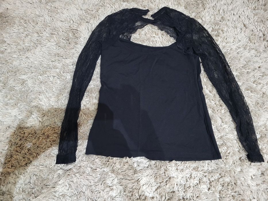Черна елегантна блуза размер М