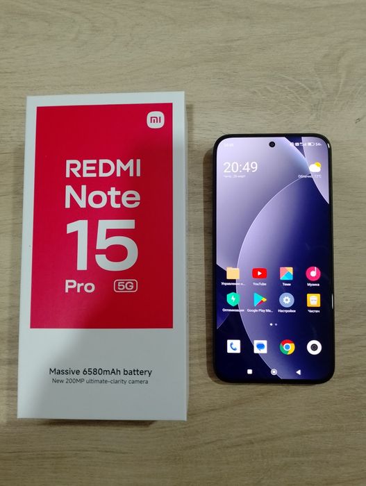 Xiaomi Redmi note 15 pro 5G 256/8гб рам