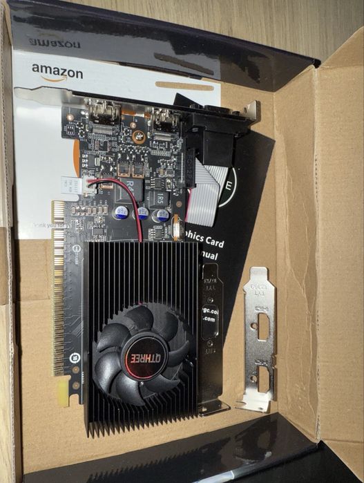 Placa video QTHREE NVIDIA GT 730 4GB DDR3 128-bit PC,PCI Express x16,2xHDMI VGA GPU profil redus, DirectX 11, suportă 2K,windows 11