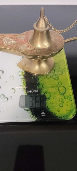 Lampa orientala din alama / bronz (Lampă Aladdin Chirag)