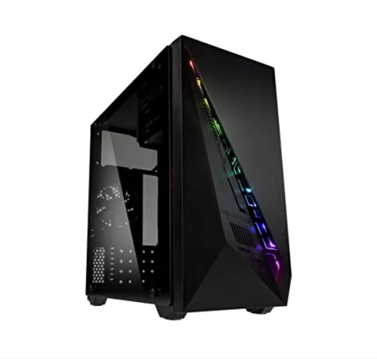 Компютърна кутия mATX с прозрачен страничен панел и RGB преден панел