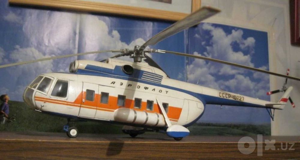 винтажная модель вертолета МИ-8 в масштабе 1/48! СССР 1977 год!