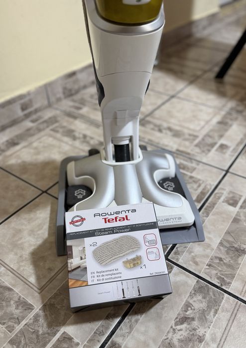 Aspirator vertical cu abur ROWENTA Clean&Steam RY7597WH, 0.7l, 1700W, alb