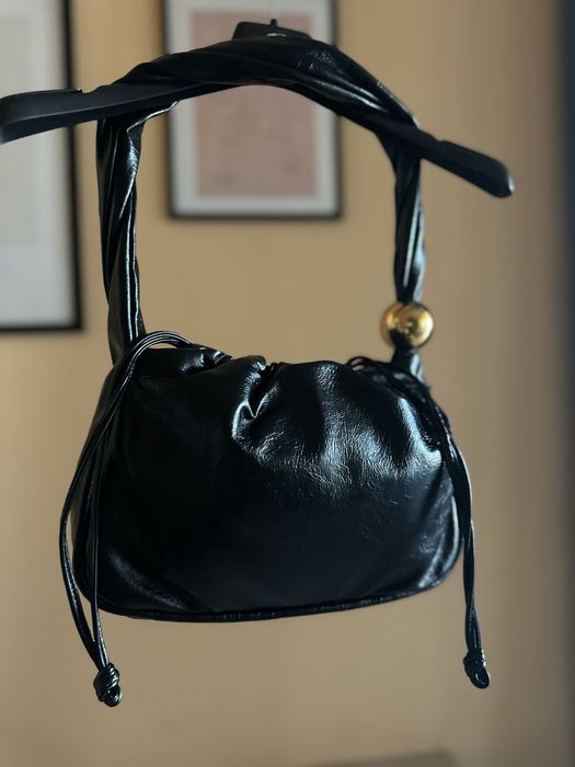 Черна чанта Зара, Zara - кожена чанта