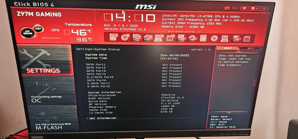 KIT Gaming i7 4790K+ Placa de baza MSI Z97M GAMING+16 GB 2133 MHZ