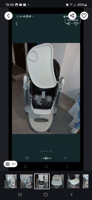 Scaun masa bebe Peg Perepgo 0 pana la 3 ani