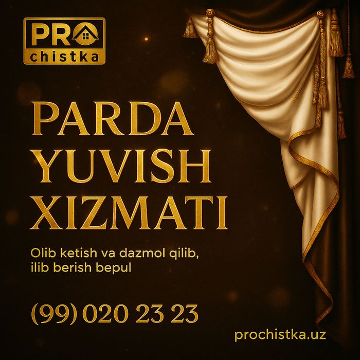 Parda Yuvish Xizmati | Услуги по стирке штор