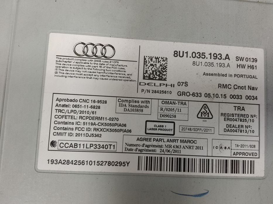 Медия,навигация Audi Q3 2016