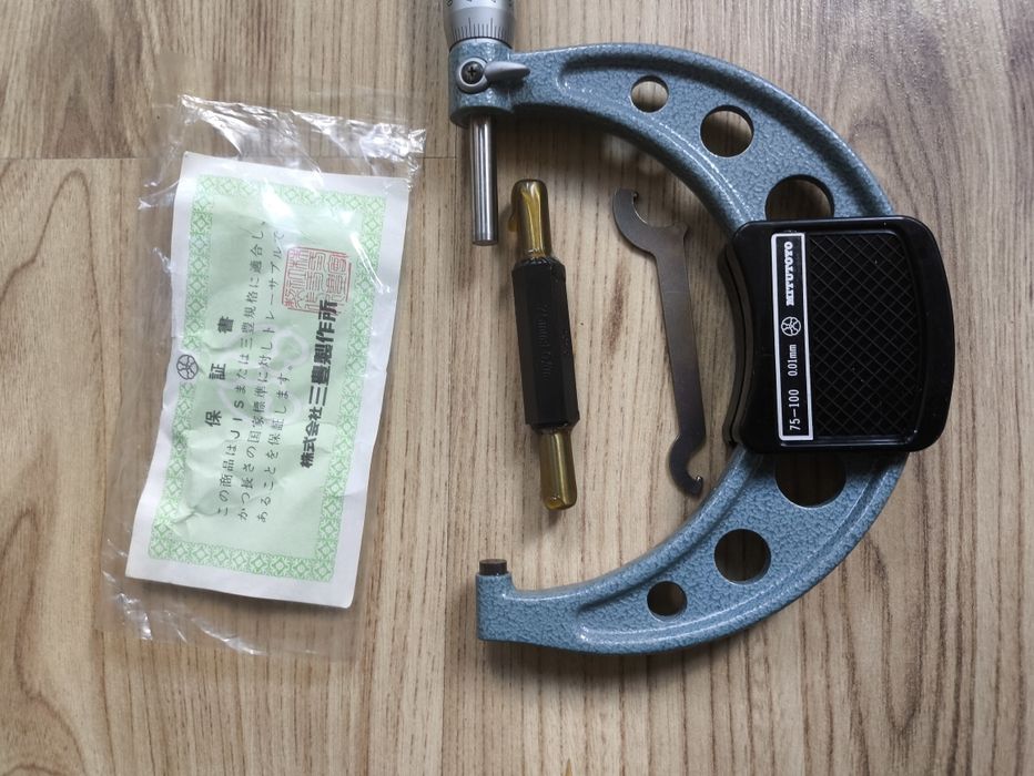 Външен микрометър Mitutoyo 103-140-10 – с тресчотка: 75-100 мм