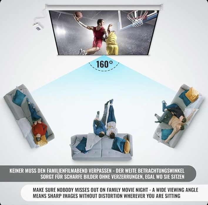 Прожекционен екран Jago 203x203см.