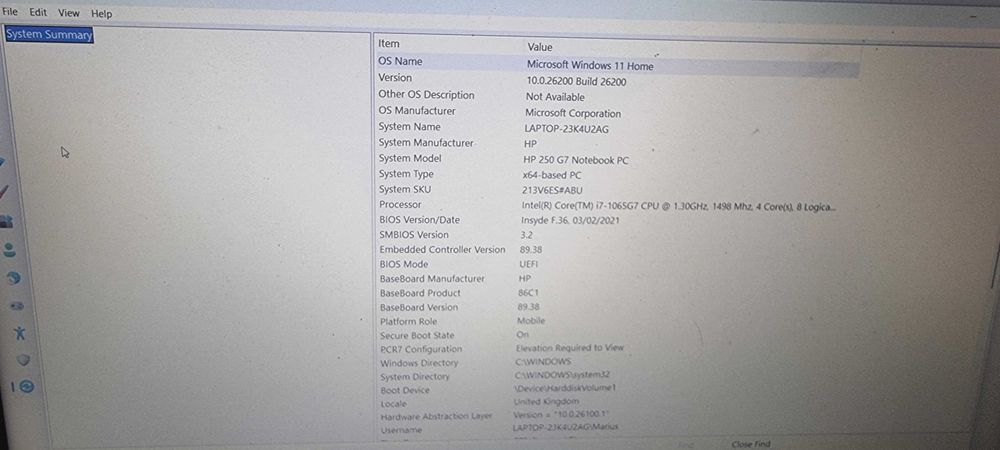 Notebook Hp 250 G7 I7 256gb 8gb.