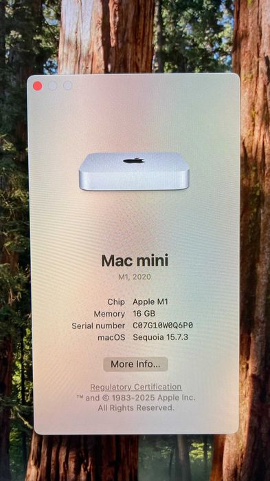 Mac mini M1, 2020, 16gb, 1 TB - Stare impecabilă