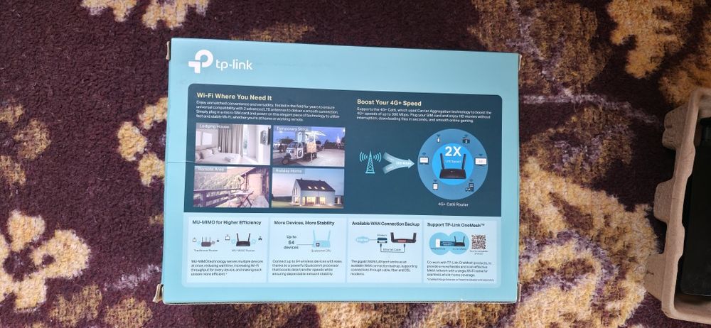 Продавам мощен 4G рутер TP link Archer MR600 за  зони със слабо покритие