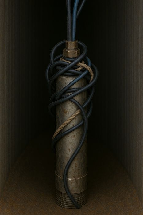 Вадене на заклещени помпи , еърлифт , камера