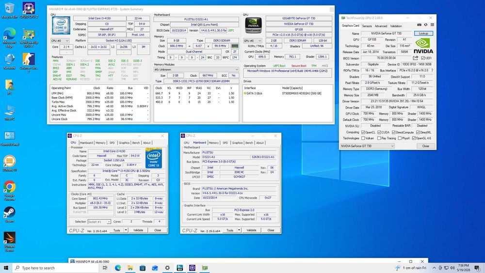 Fujitsu ESPRIMO P720, i3-4150, GT730 2GB, 8GB, HDD500GB,