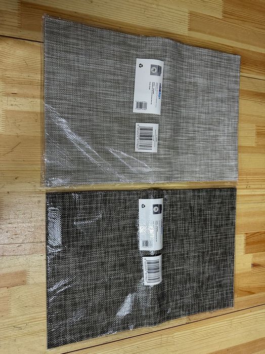 Комплект подложки за хранене с 6бр., 45 × 30 см, полиестер, протектор за маса Relaxdays