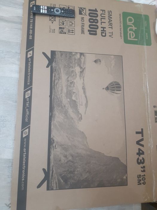 телевизор Airtel 43 Smart tv янги телевизор гаратия бор 3 йил