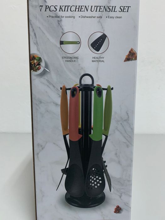 Set Ustensile Bucătărie Cheffinger 7 piese cu suport