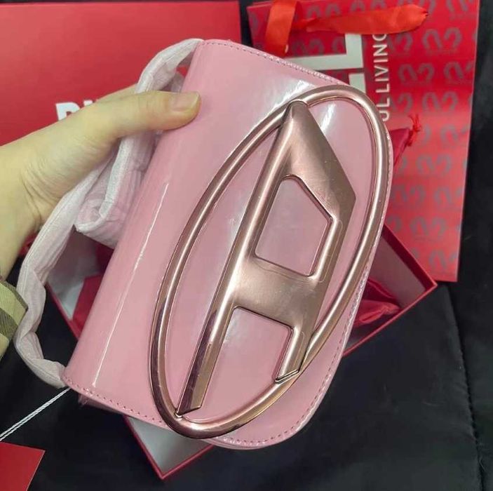 Geantă Diesel 1DR Roz din Piele Lăcuită