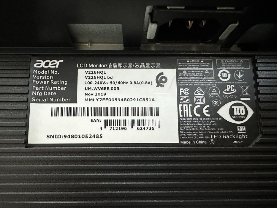 Монитор Acer V226HQL