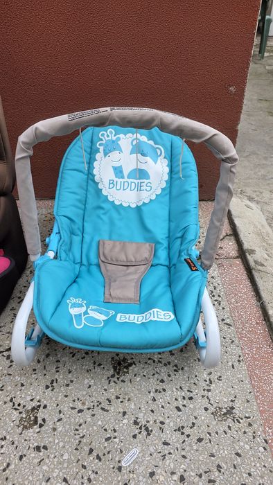 шезлонг за бебе син