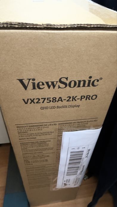 Vand monitor viewsonic 2K, 240Hz, Ips