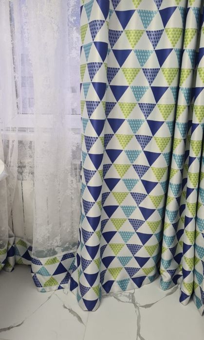 Штор с тюльм для кухни