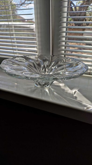 Голяма тежка кристална купа/фруктиера