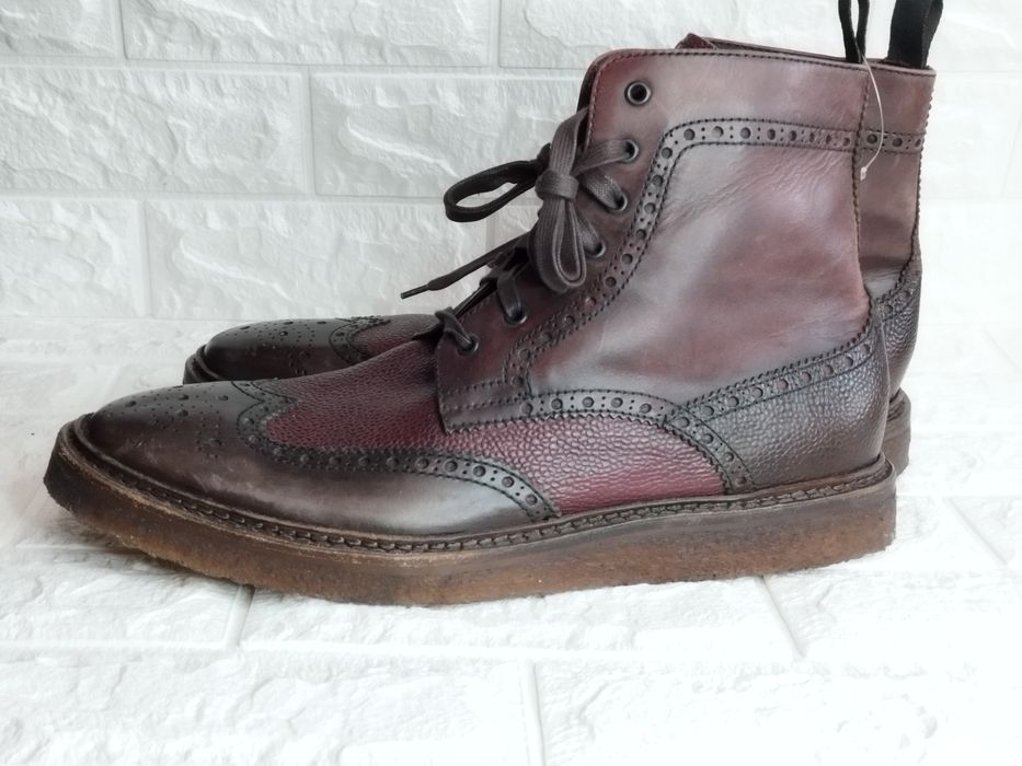 Rolando Sturlini Brogue, италиански ръчно изработени обувки, боти.кожа