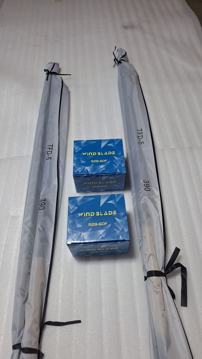 Set 2 lansete Saimino TFD 5 Feeder 3.90m 60-180g + 2 WindBlade R28- 60