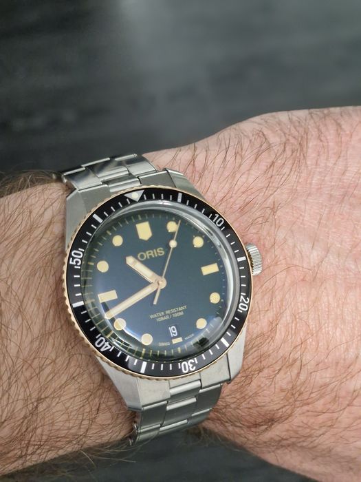 Vând / schimb Oris Sixty five, automatic, bezel bronz.