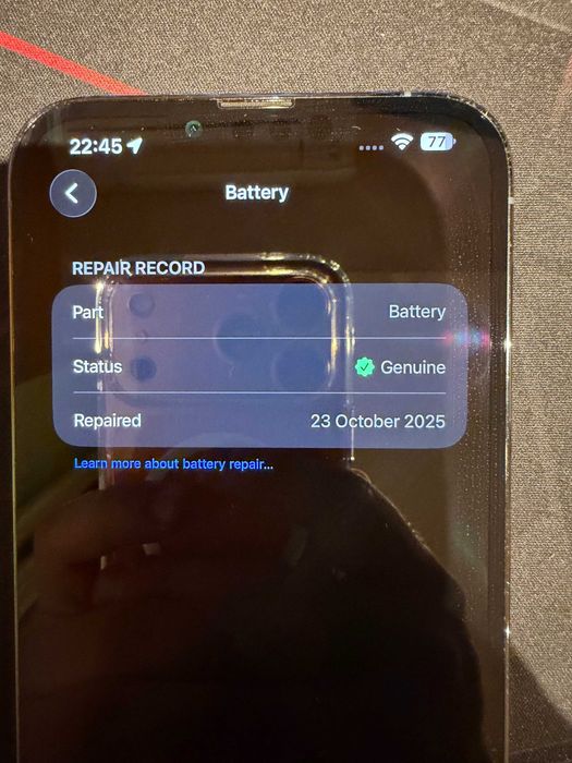iPhone 13 Pro Max син 128GB 100% чисто нова оригинална батерия.