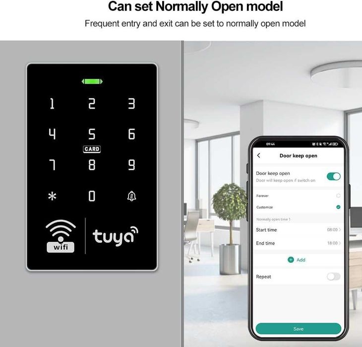 WiFi Tuya RFID клавиатура за контрол на достъпа IP68 (САМО КЛАВИАТУРА)