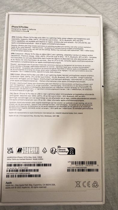 Vând iPhone 14 Pro Max – 128 GB, Gold