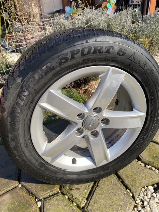 Anvelope Dunlop Wintersport 5 M+S 225/55 R16 cu jante originale Audi