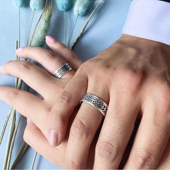 Обручальные кольца парные ручной работы