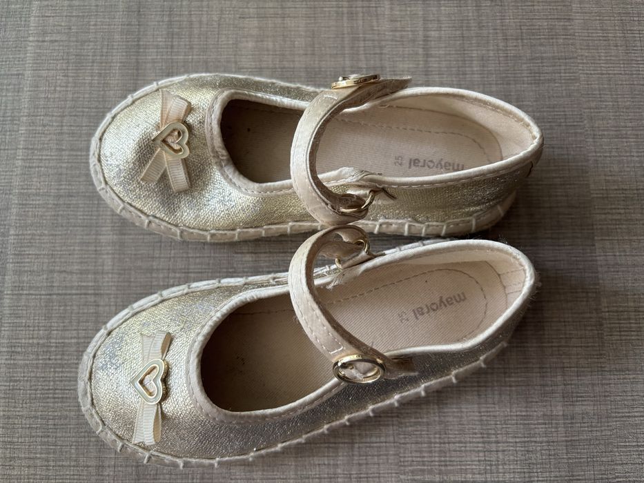 Mayoral Espadrile copii, auriu, material textil, 25 EU