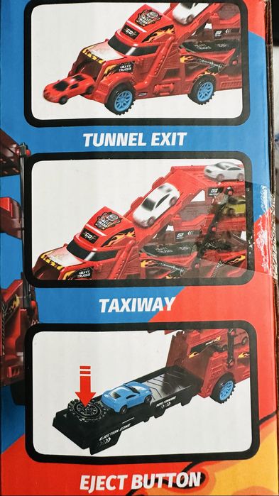 Camion jucarie pentru transport masinute