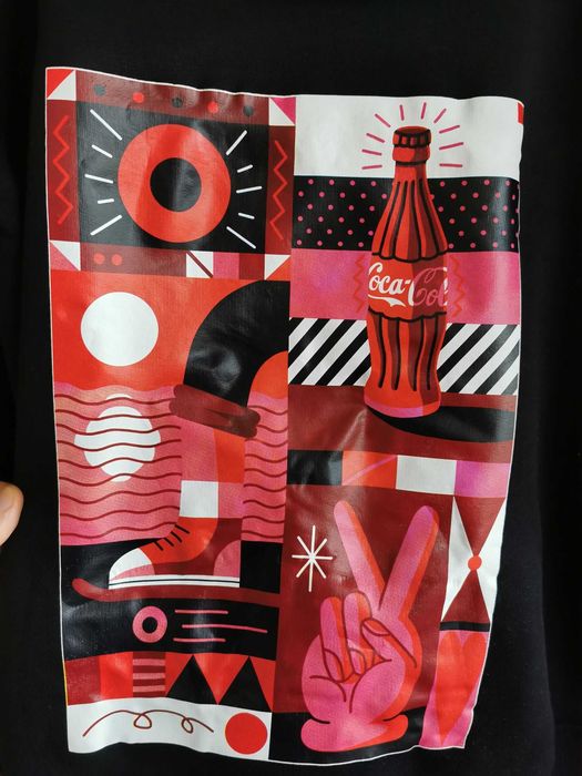 Hoodie Coca-Cola cu imprimeu. Hanorac original KRCKBRND