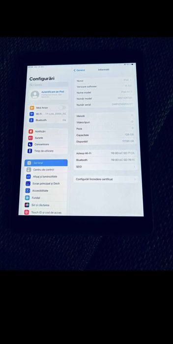 Vand ipad air 2 capacitate 128GB