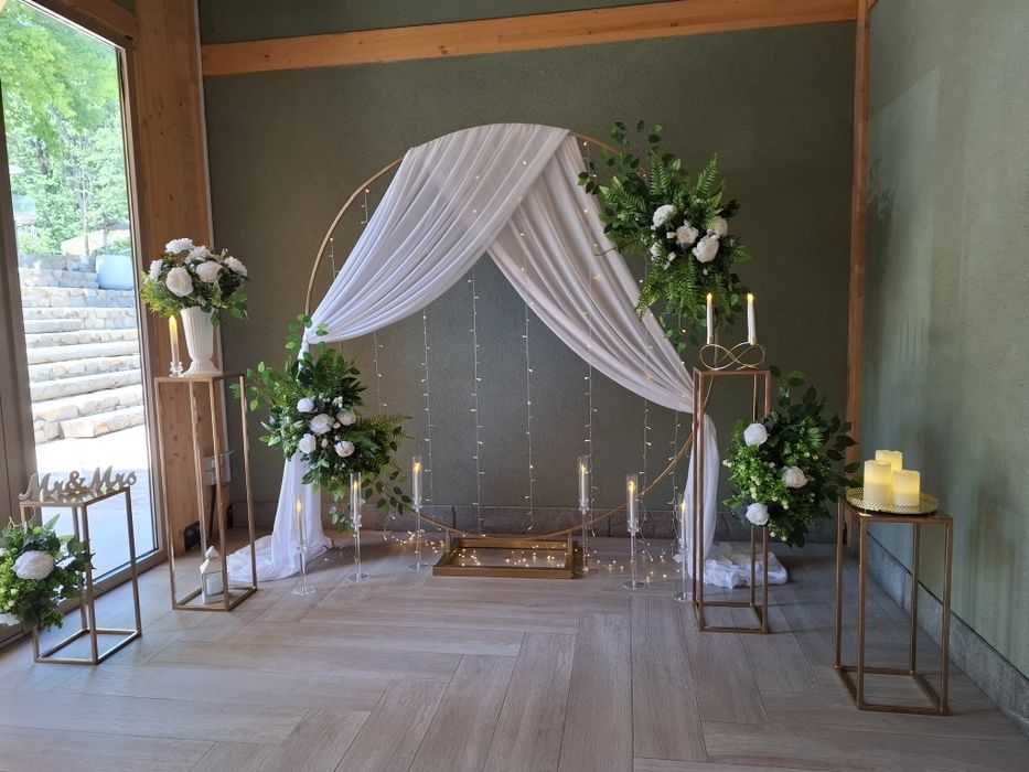 Decor nunta, cununie, gatitul miresei