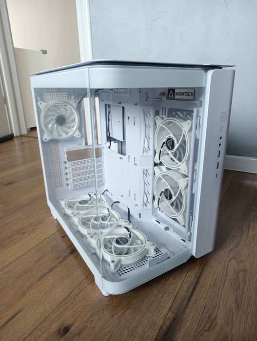 Carcasa Montech King 95 White Alba cu set 6 ventilatoare ARGB