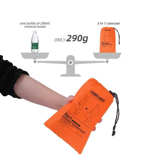 -60% Многофункционално 3-в-1 водоустойчиво пончо / дъждобран