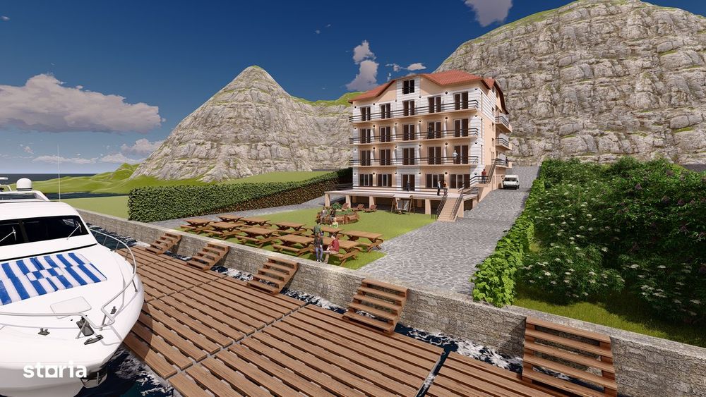 Hotel 30 camere la roșu pe malul Dunării cu Restaurant, terasa, ponton