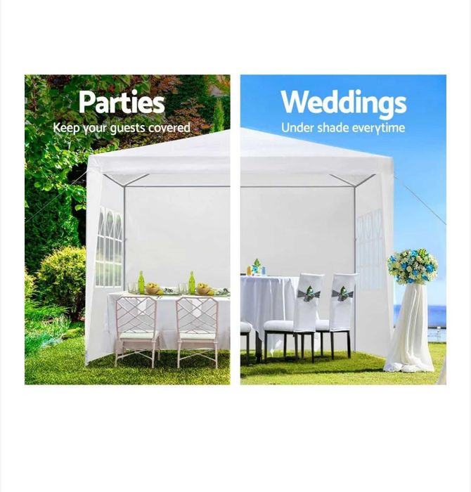 Cort Evenimente TOP CORTURI®, 3x3 M, Pavilion Gradina Cu Pereti Detasabili