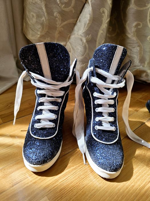 Adidasi platforma cu sclipici
