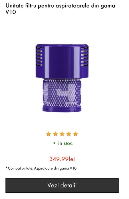 Dayson V10 -> V15 baterie si accesorii