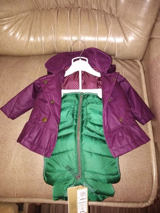 Детски зимна грейка с качулка и непромокаемо олекотено яке